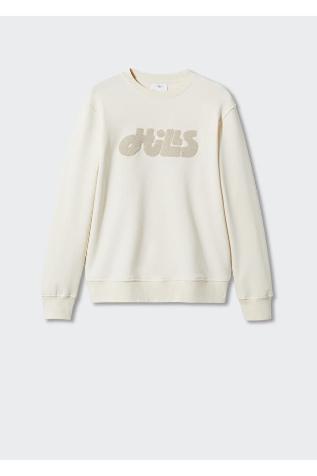 Mesajlı Pamuklu Sweatshirt - 3