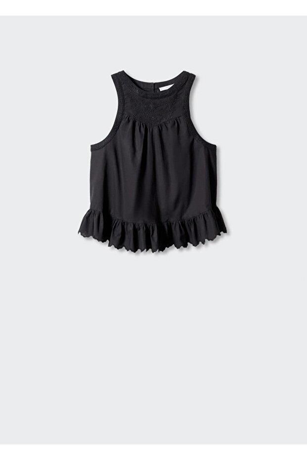 İşlemeli kloş bluz - 20