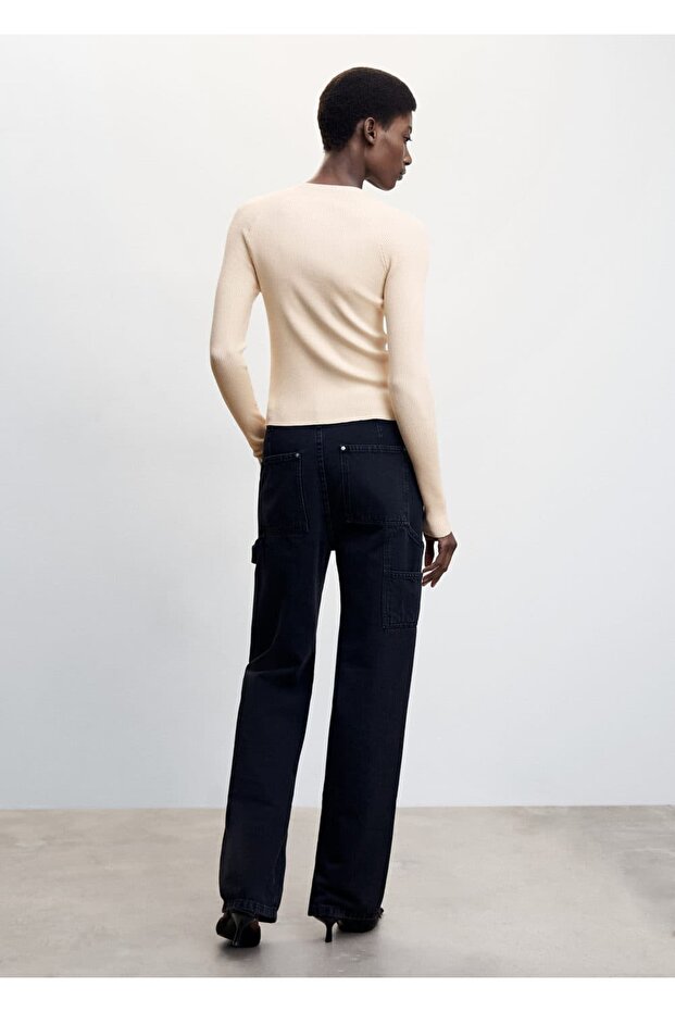 Strickpullover mit Knopfdetail - 4