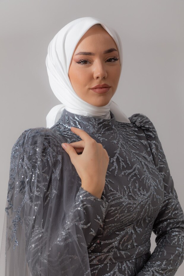 Plain Twill Scarf - White