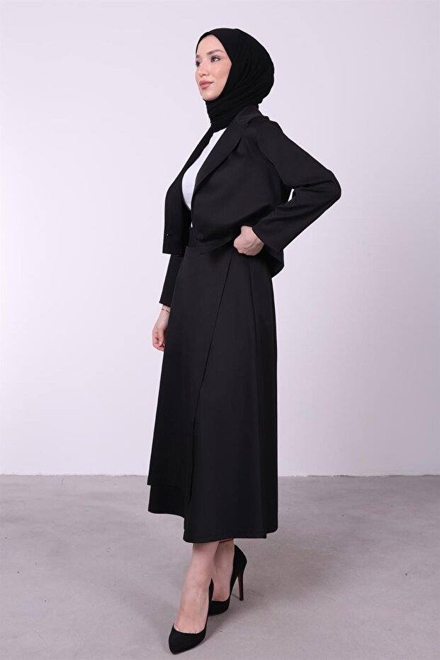 Blazer Jacket Effect Set Black - 3