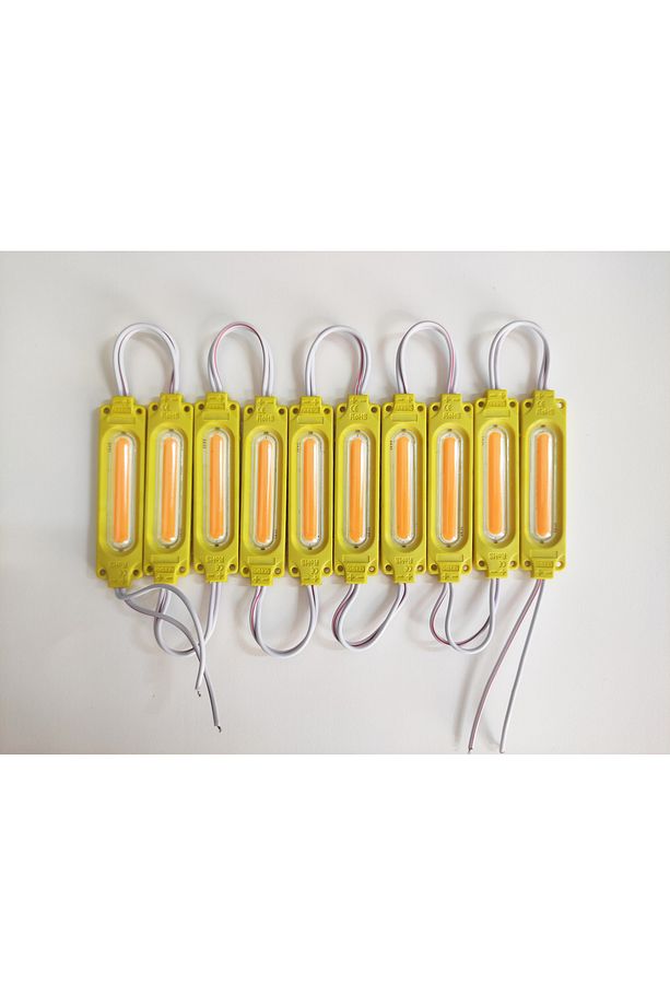 Parmak Cob Led Turuncu 12 Volt Su Geçirmez 10,lu 3m Bantlı Kesilebilir 0409978 - 1