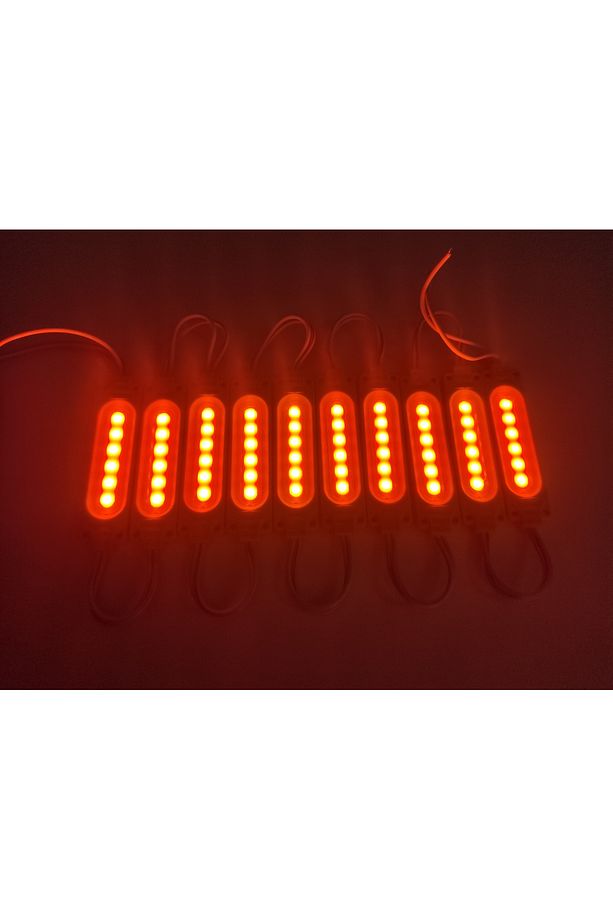 Parmak Cob Led Turuncu 12 Volt Su Geçirmez 10,lu 3m Bantlı Kesilebilir 0409978 - 3