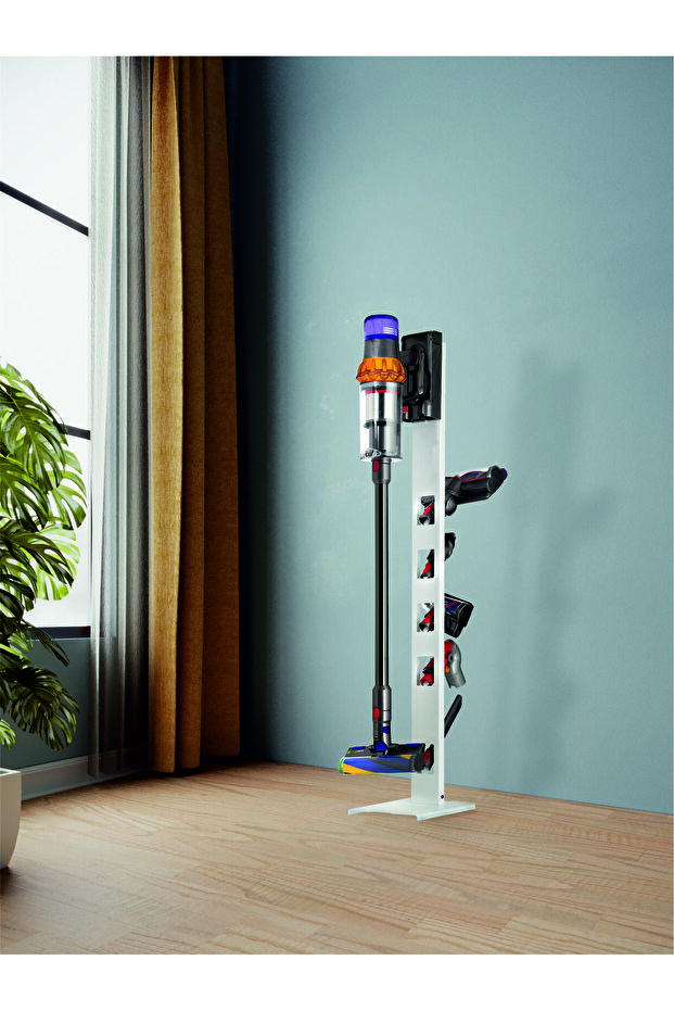 White Color Square Base Vertical Vacuum Cleaner Stand for Dreame 1c, V8, V9, V9b, V9p, V10 Models - 1