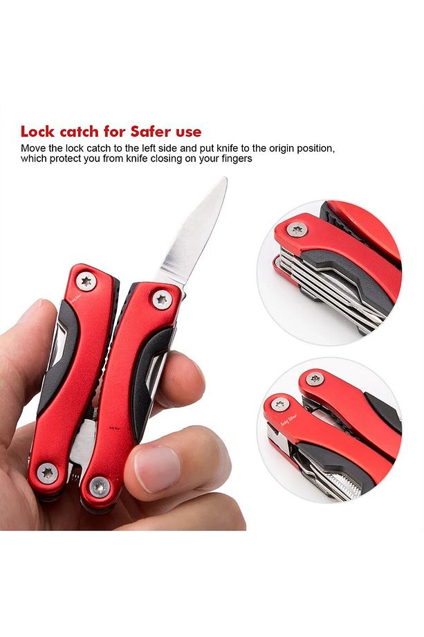 Mini Katlanır Cep Çakı Kamp Çakısı Çakı Bıçak Aksesuar, Çok Amaçlı Çakı, Çok Amaçlı Pense Seti - 6
