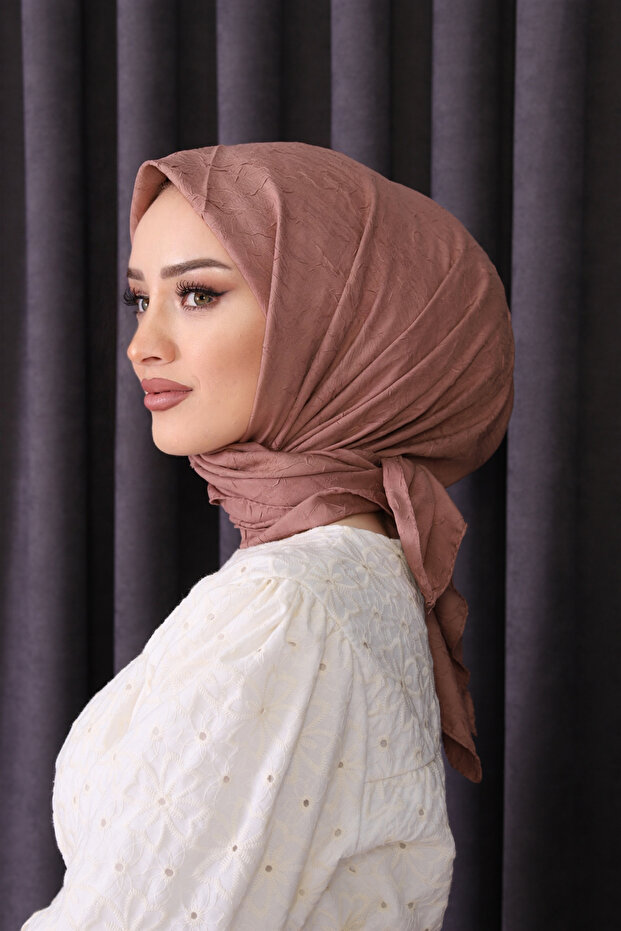 Hijab Bamboo Crotch Scarf Soft Brown