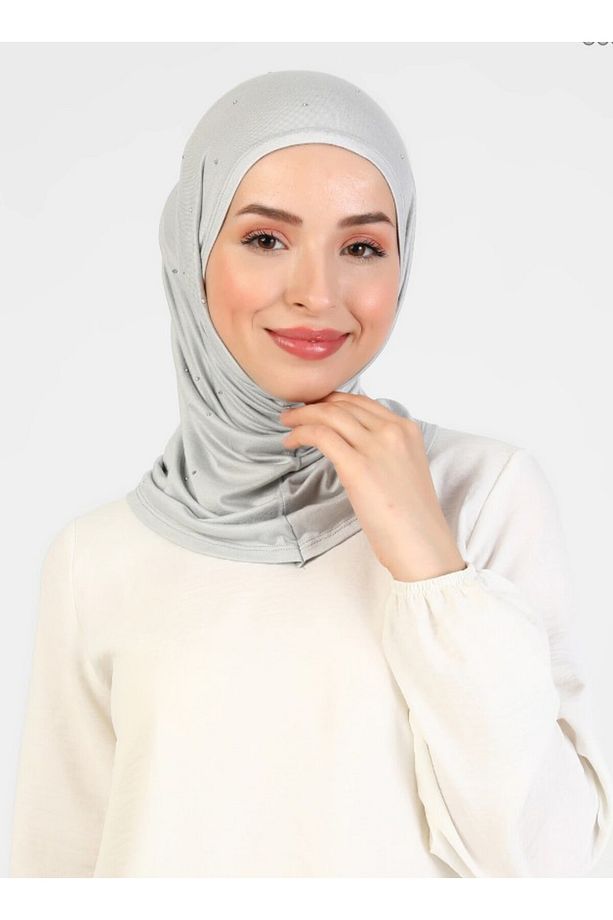 ASYA TAŞLI BONE - GRİ - 1