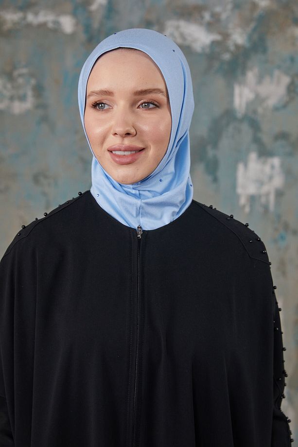 ASYA TAŞLI BONE- BEBE MAVİ - 5