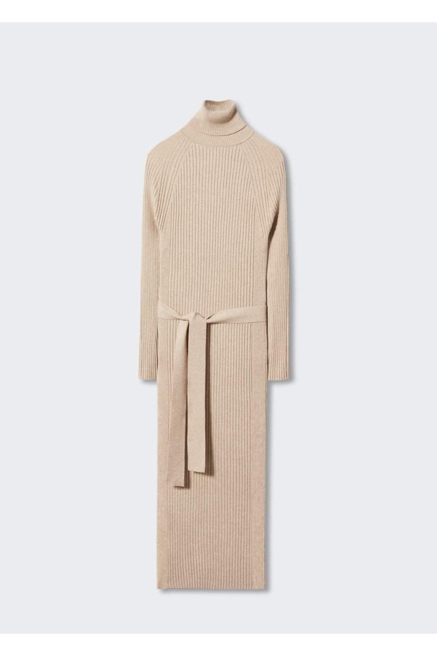 Geripptes Rollkragenkleid - 3