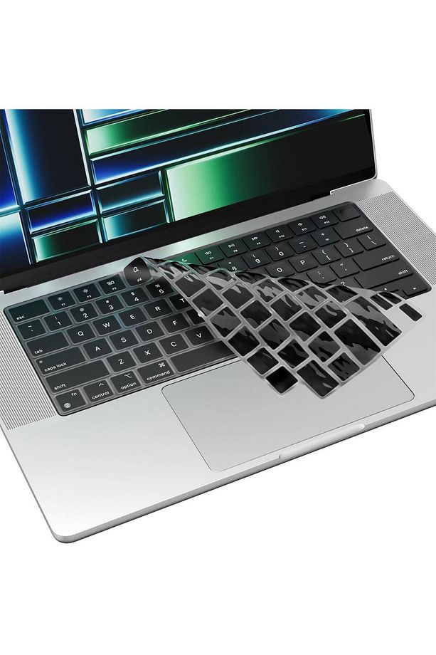 Macbook Air M2 15" 2023 M2 M4 Çip A2941 A3241 Türkçe Q Klavye Slim Siyah Klavye Koruyucu Kılıf - 1