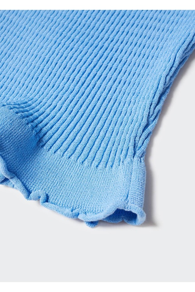 Dokulu Askılı Bluz - 7