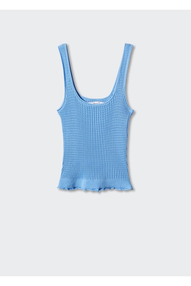 Dokulu Askılı Bluz - 3