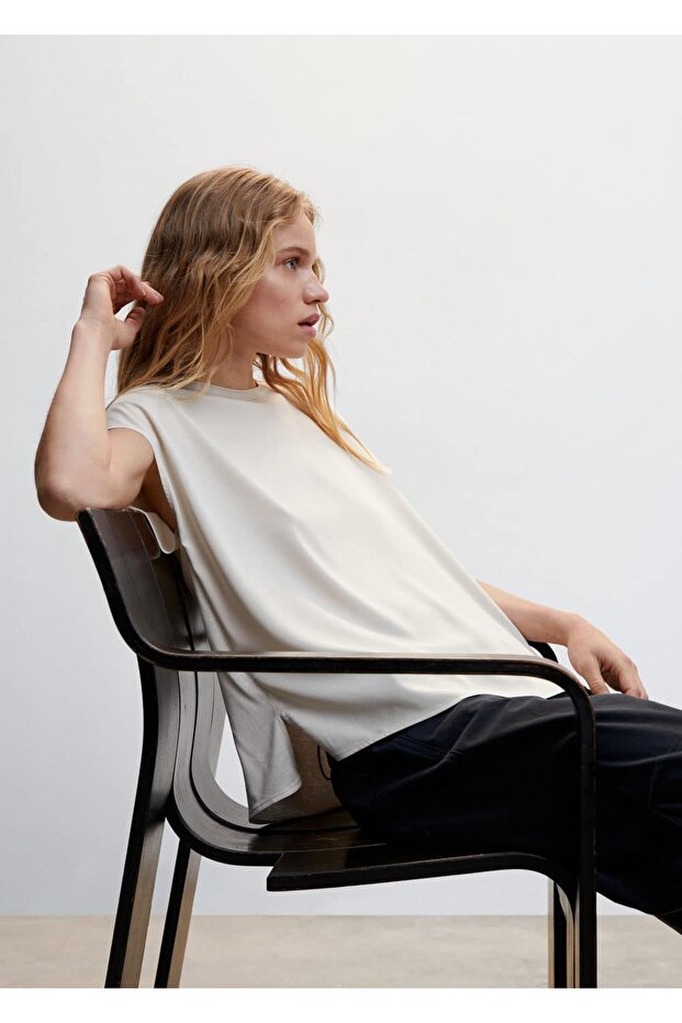 Kontrast Parçalı Bluz - 7