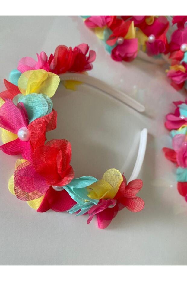 Trend Fashion Pearl Floral Mixed Color Mother Child Bridesmaid Crown