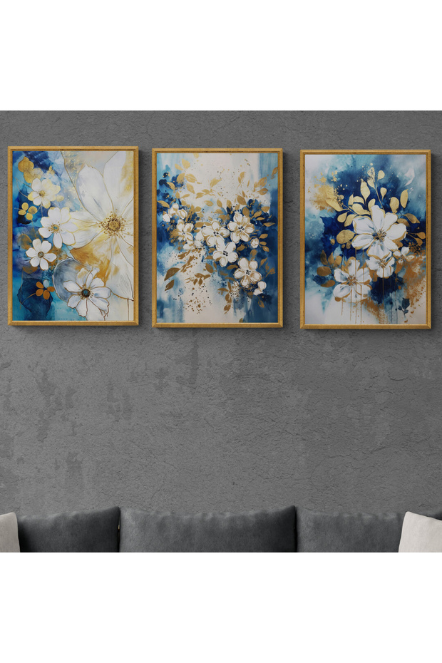 Çerçeveli Ahşap Tablo Seti 3 Parça - 1