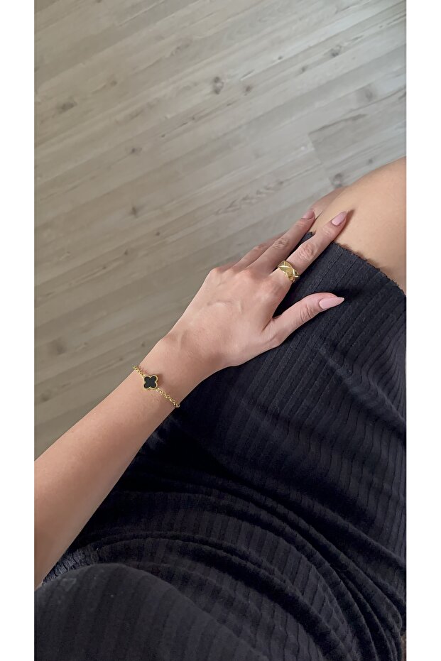 - Tek Yoncalı Çelik Bileklik - 5