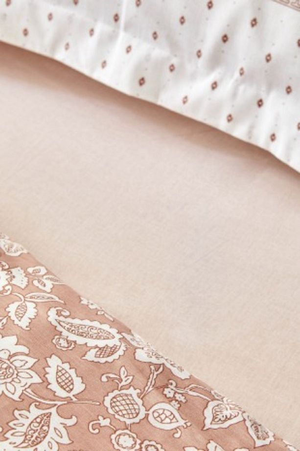 Celerina Pembe %100 Pamuk Çift Kişilik Fitted Nevresim Takımı - 6