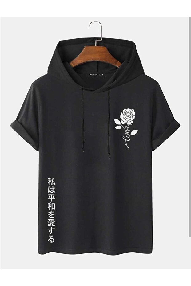 هوديي كبير الحجم مطبوع عليه نمط الورد - 1