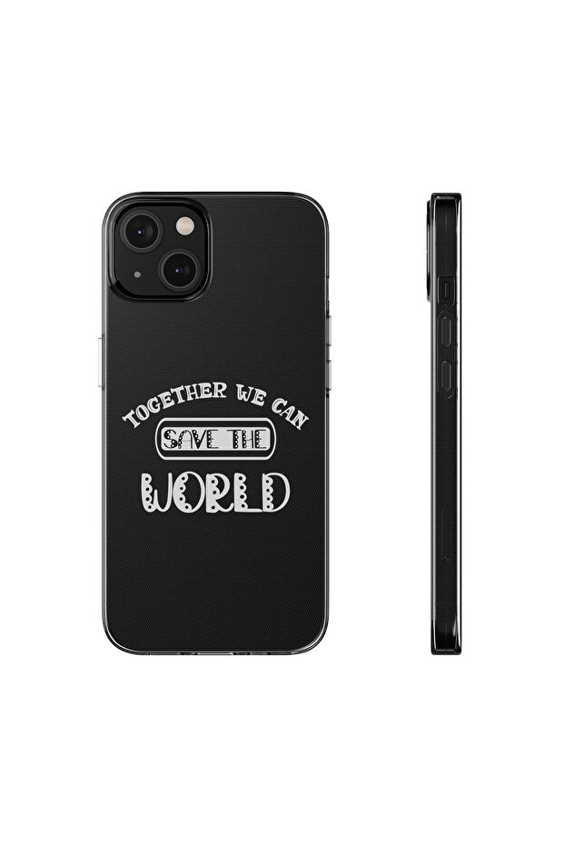 iPhone 13 Pro Compatible Patterned Transparent Shock Absorbing Durable Case - 1