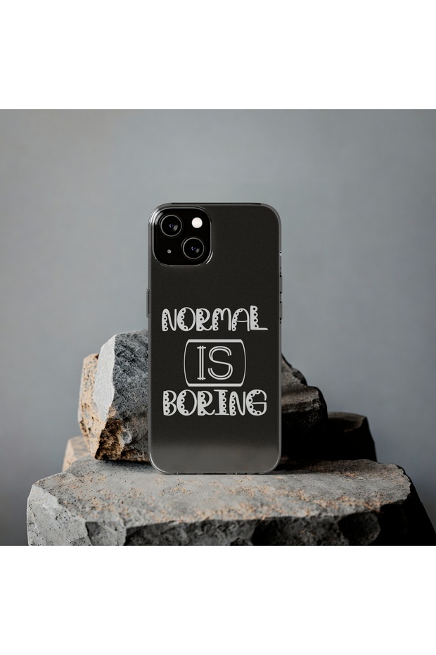 iPhone 14 Compatible Patterned Transparent Shock Absorbing Durable Case - 4