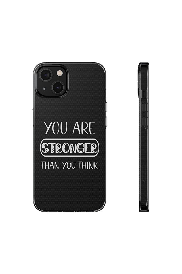 iPhone 14 Pro Compatible Patterned Transparent Shock Absorbing Durable Case - 1