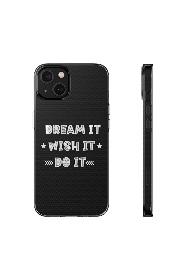 iPhone 13 Pro Compatible Patterned Transparent Shock Absorbing Durable Case - 1