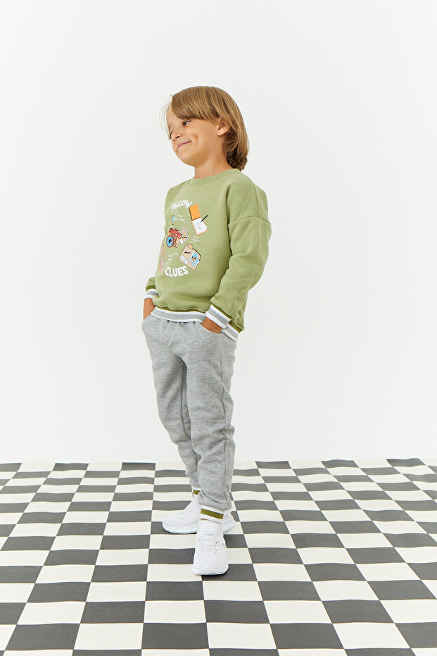 بدلة مزدوجة منقوشة للأولاد - 4