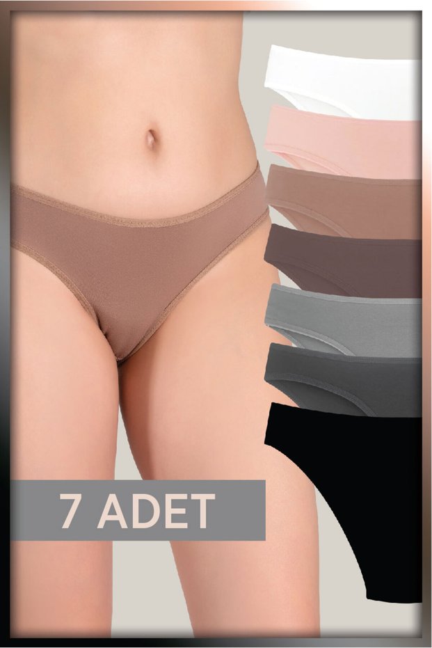 Women's Panties Seven Days Mink Gray Black White Cotton Daily Panties Pack of 7