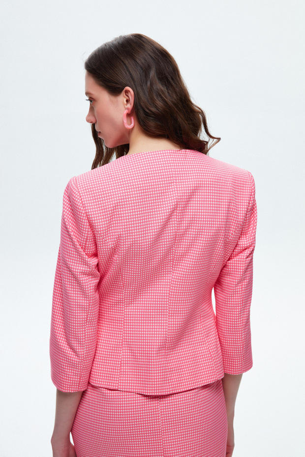 Agraflı 3/4 Kol Ceket - 5