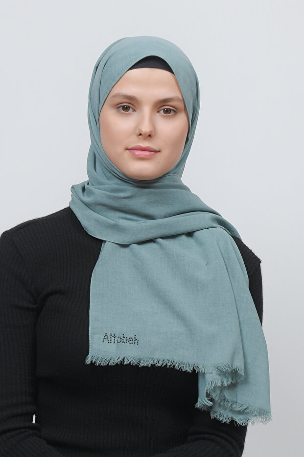 شال حجاب من القطن والكتان