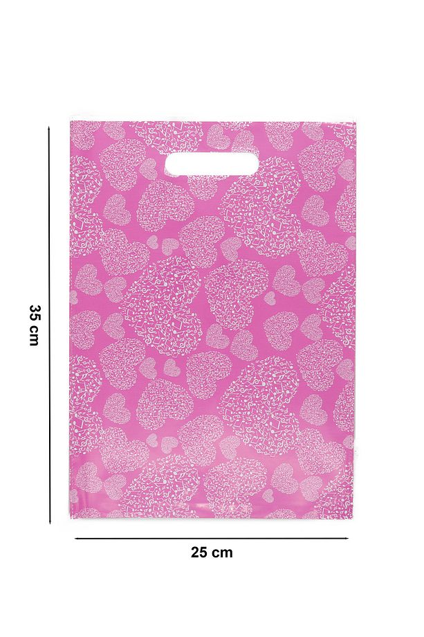 25 × 35 Hediyelik El Geçme Poşet 10 Adet Pembe - 3