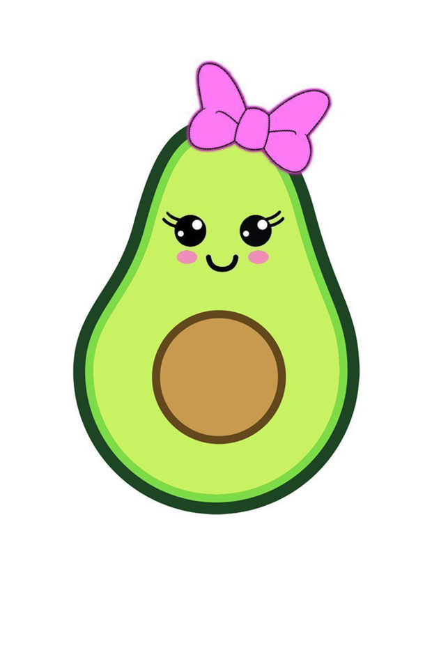 Cute Avocado Car, Motorcycle, Helmet, Laptop, Glass Sticker 14X10 cm
