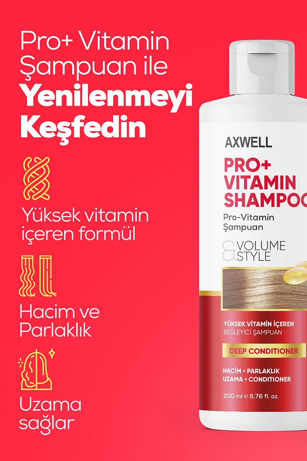 Pro+ Vitamin Şampuan Volume Style - 4