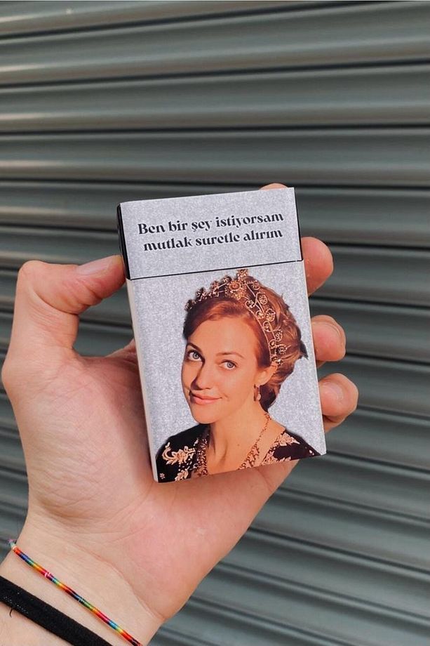Hürrem Sultan Gri Mutlak Suret Standart Sigara Tabakası Kutusu - 1