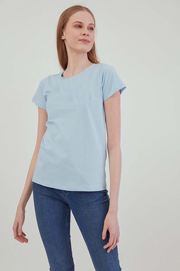 V-Neck Short Sleeve Cotton T-Shirt