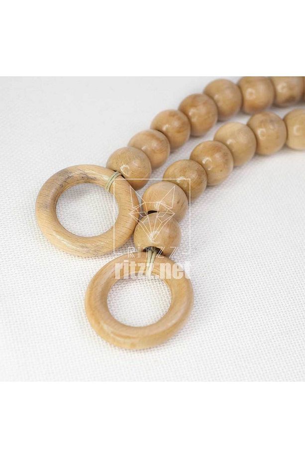 Ahşap Boncuklu Çanta Sapı - Naturel (1 Adet) - 2