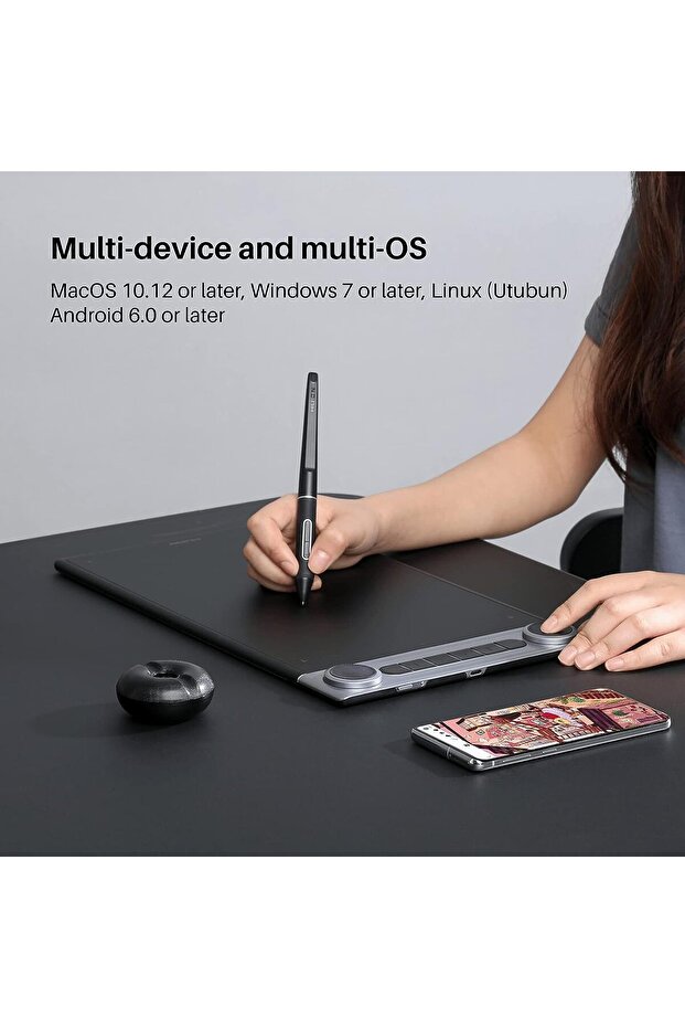 Inspiroy Dial 2 Bluetooth Kablosuz Grafik Çizim Tableti - 4