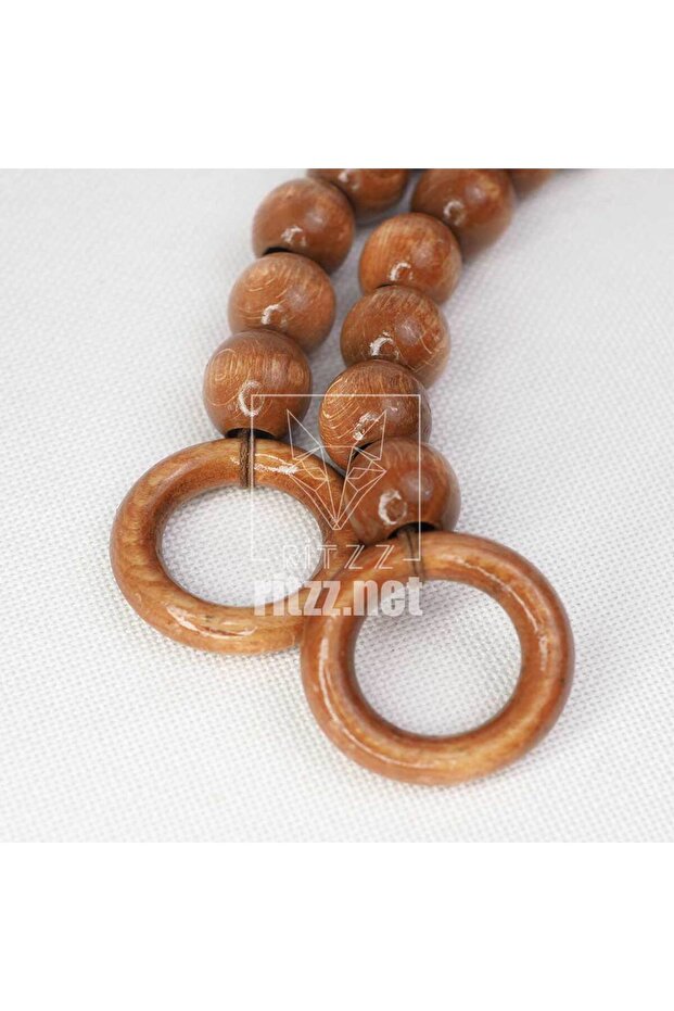 Ahşap Boncuklu Çanta Sapı - Ceviz (1 Adet) - 2