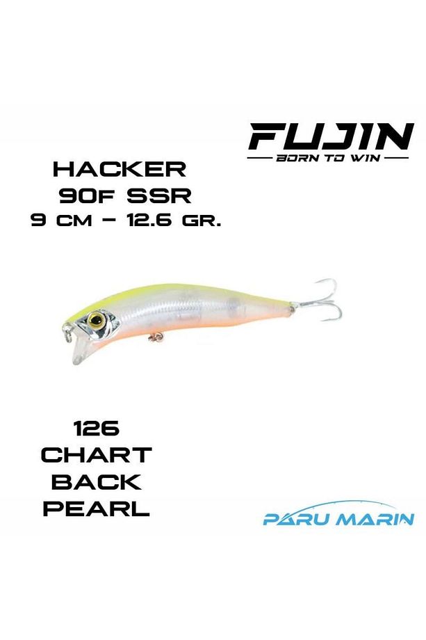 Hacker 90F 9cm 12.6gr. 126 Chart Back Pearl Maket Balık - 1