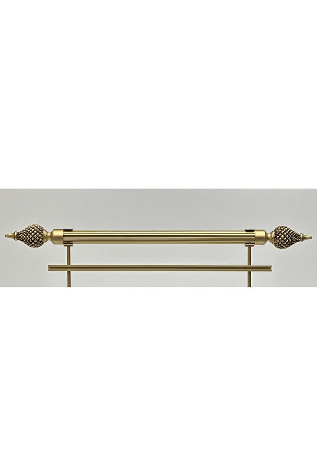 ANTİK RUSTİK SARI FON PERDE ASKISI TEK RAYLI KRST-17 300 CM - 1