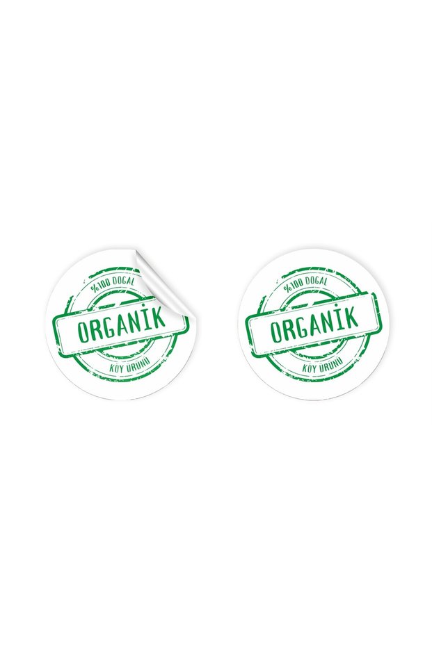Coated Sticker Packaging & Shipping Label (4x4cm) 48 Pieces - Organic -