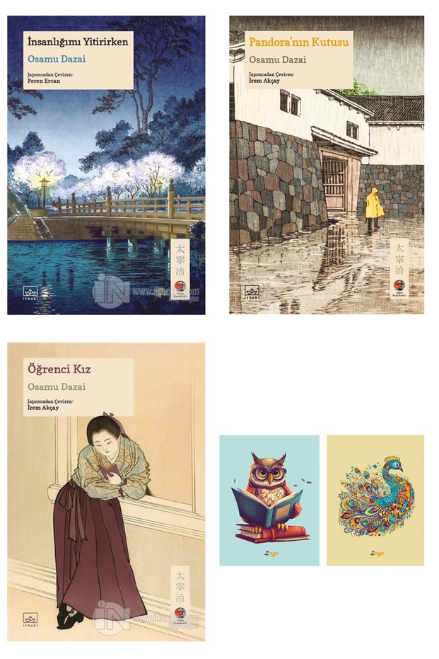 Pandora'nın Kutusu - İnsanlığımı Yitirirken - Öğrenci Kız - Osamu Dazai - İthaki Yayınları Notebook Set