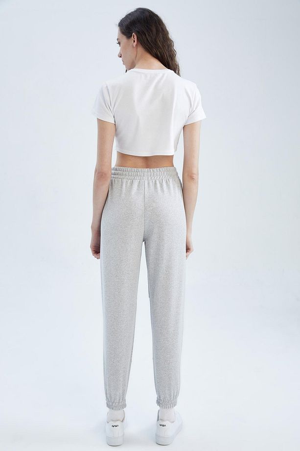 Jogger Standart Fit Esnek Bantlı Paça Eşofman Altı - 4