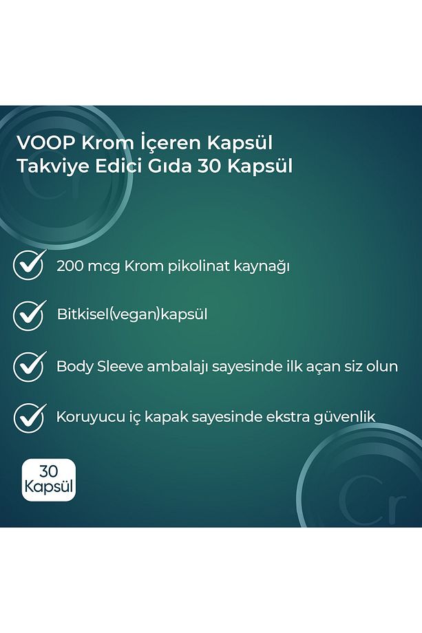 Krom Pikolinat 200 µg | 30 Bitkisel - Vegan Kapsül - 4