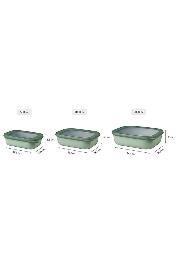 Multi Bowl Cirqula Rectangular Yemek Kabı 1000 Ml - 2