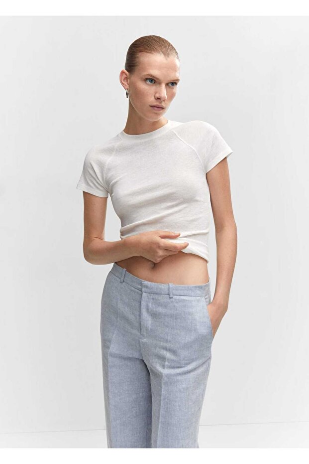 Strukturierte Leinenhose - 6