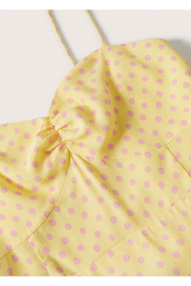 Desenli Askılı Elbise - 21