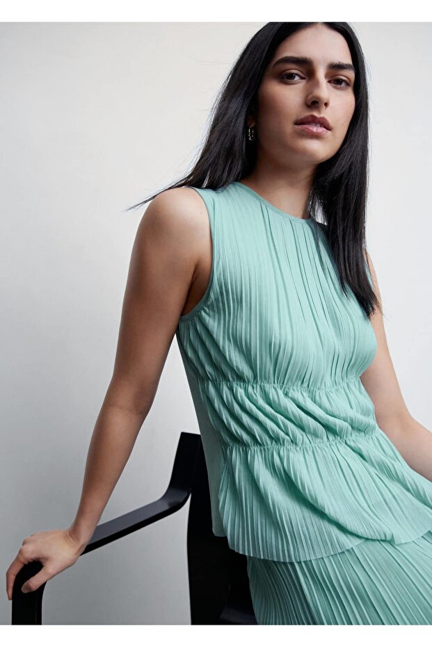 Kolsuz Pilili Bluz - 5