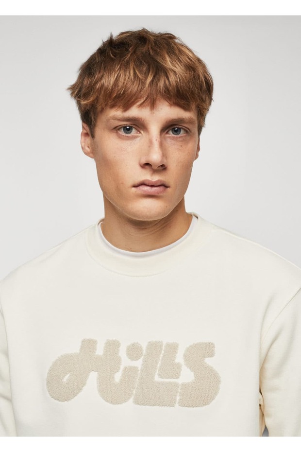 Mesajlı Pamuklu Sweatshirt - 6