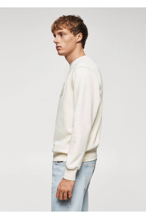 Mesajlı Pamuklu Sweatshirt - 7